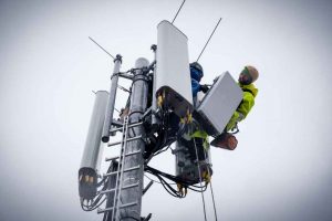 5G antennas of Telekom in Darmstadt, Germany
