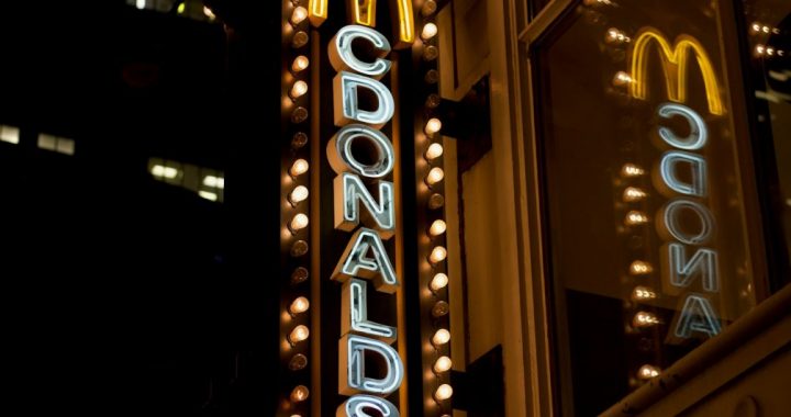 McDonalds neon light signage